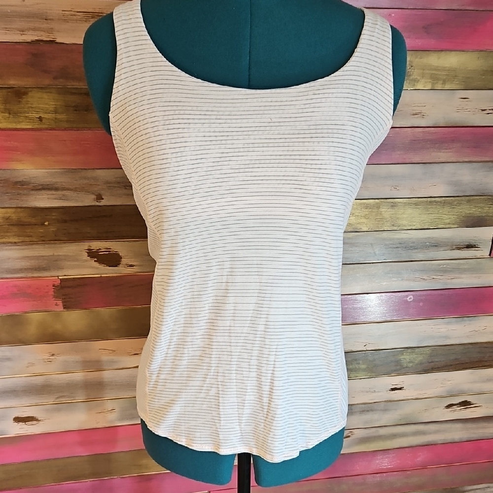 Lululemon Wild Cream Striped Tank Top